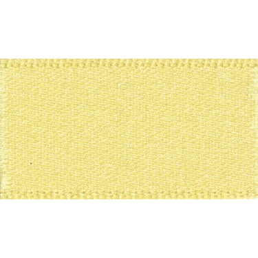 Double Faced Satin Ribbon Lemon Yellow: 15mm wide. Price per metre.