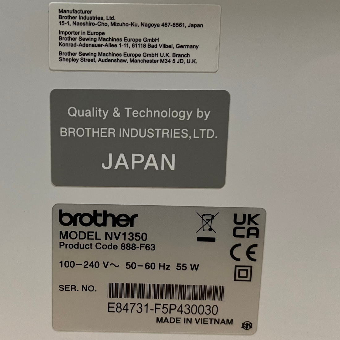 Brother Inventio NV1350 Sewing Machine Ex Display
