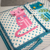 Sewing Box Large Twin Lid Appliqué Cats