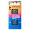 Hand Sewing Needles: Short darners: Gold Eye: Sizes 1-5