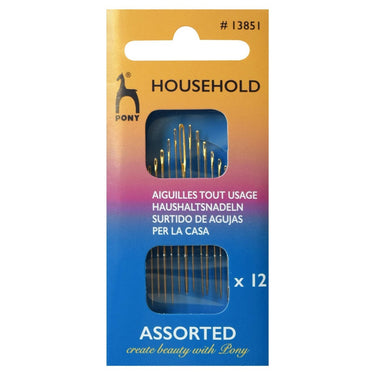 Hand Sewing Needles: Household: Gold Eye: Assorted Sizes