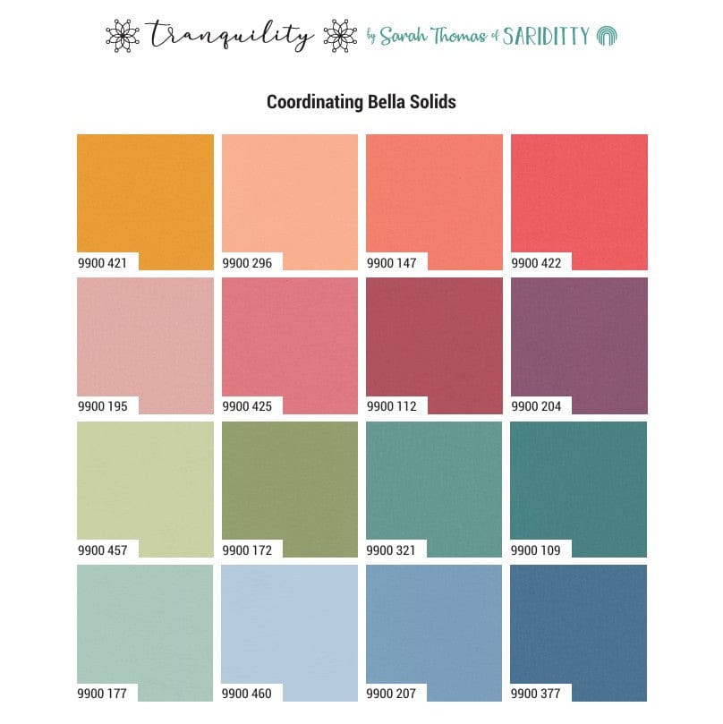 Moda Fabric Pre Cuts Moda Tranquility Bella Solids Charm Pack - The Sewing Studio
