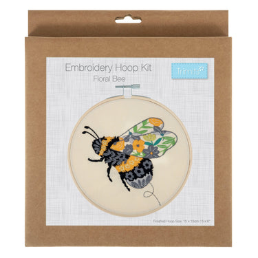 Embroidery Hoop Kit: Floral Bee