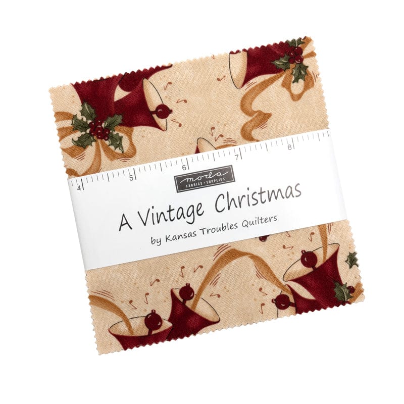 A Vintage Christmas Fabric Pre Cuts Moda A Vintage Christmas Charm Pack - The Sewing Studio