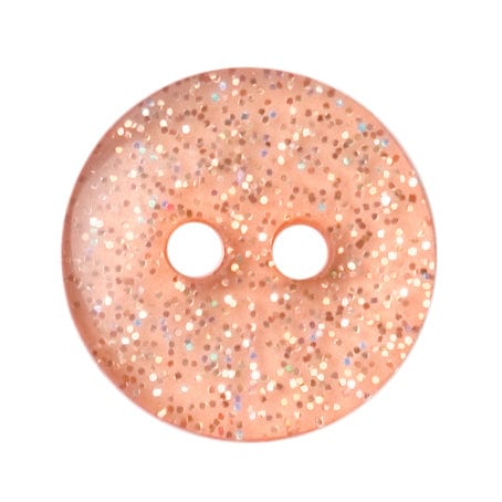 ABC Buttons Buttons Pink Glitter Button 13mm  - The Sewing Studio