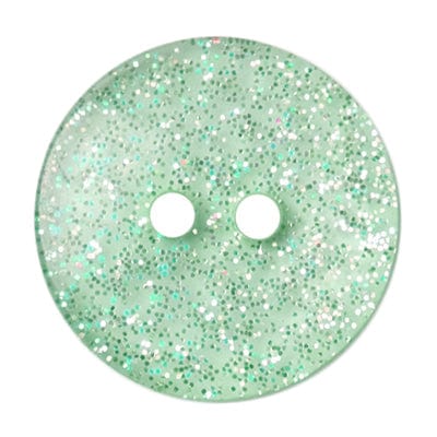 ABC Buttons Buttons Turquoise Glitter Button 18mm  - The Sewing Studio