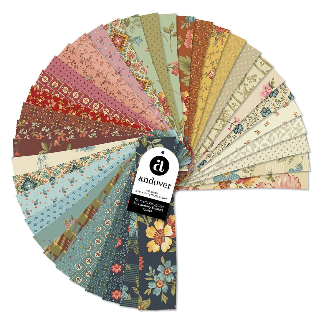 Andover Fabric Pre Cuts Andover Fabric Farmers Daughter Strip Roll  - The Sewing Studio