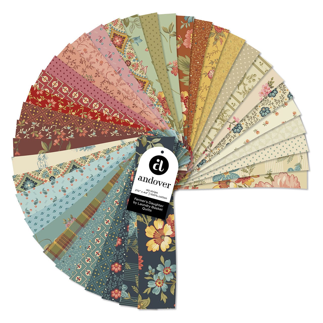 Andover Fabric Pre Cuts Andover Fabric Farmers Daughter Strip Roll  - The Sewing Studio