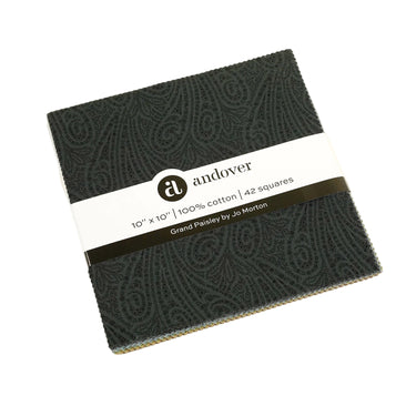 Andover Fabric Pre Cuts Andover Fabric Grand Paisley 10" Square Pack  - The Sewing Studio for sale UK - The Sewing Studio