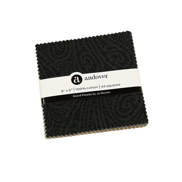 Andover Fabric Pre Cuts Andover Fabric Grand Paisley 5" Square Pack  - The Sewing Studio for sale UK - The Sewing Studio