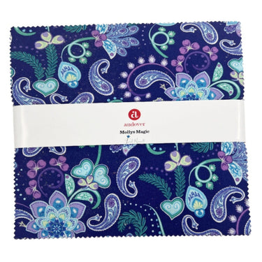 Andover Fabric Pre Cuts Andover Fabric Mollys Magic 10 Inch Square Pack  - The Sewing Studio for sale UK - The Sewing Studio