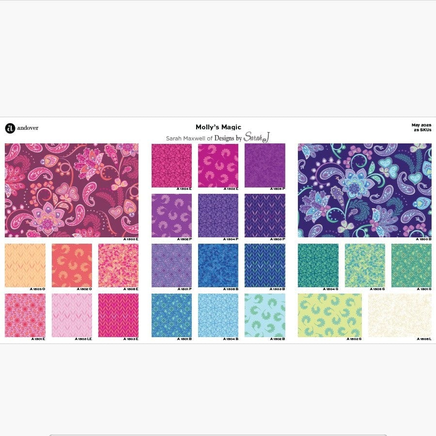 Andover Fabric Pre Cuts Andover Fabric Mollys Magic Strip Roll  - The Sewing Studio