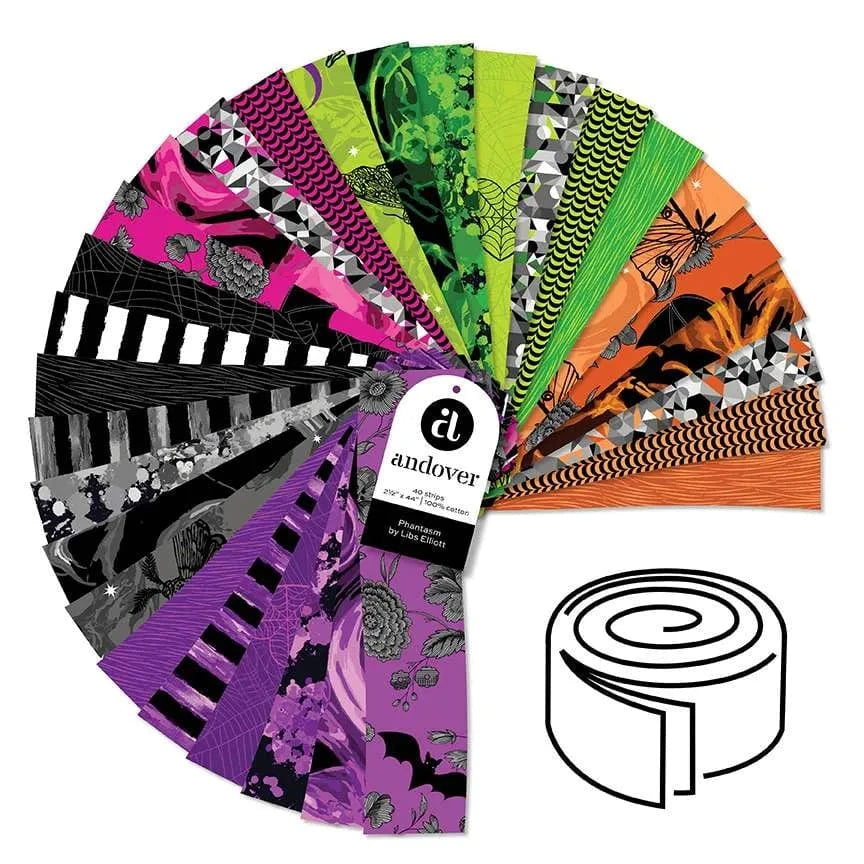 Andover Fabric Pre Cuts Andover Fabric Phantasm by Libs Elliott Strip Roll  - The Sewing Studio
