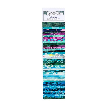 Hoffman Aurora Bali Pop Pack - Batik Fabric 40 x 2.5 Inch Strips