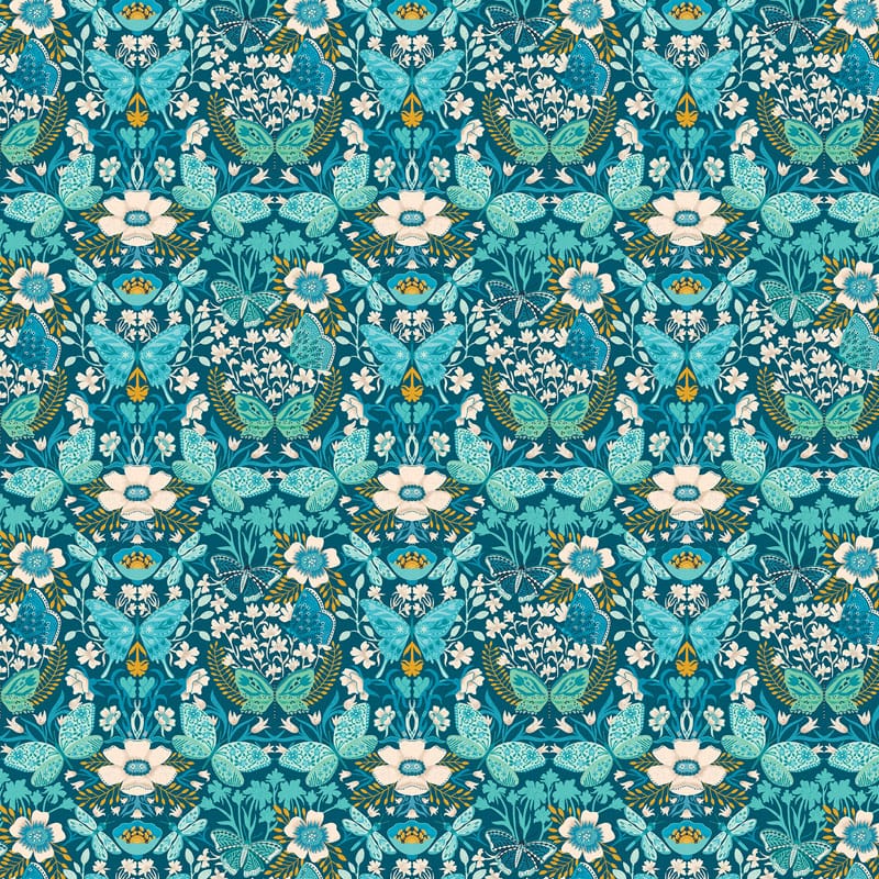Blue Animals Benartex Fabric Benartex Mirrors - The Sewing Studio