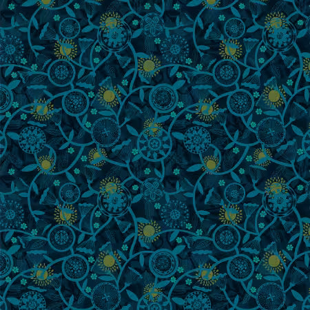 Blue Fun and Funky Benartex Fabric Benartex Mirrors - The Sewing Studio