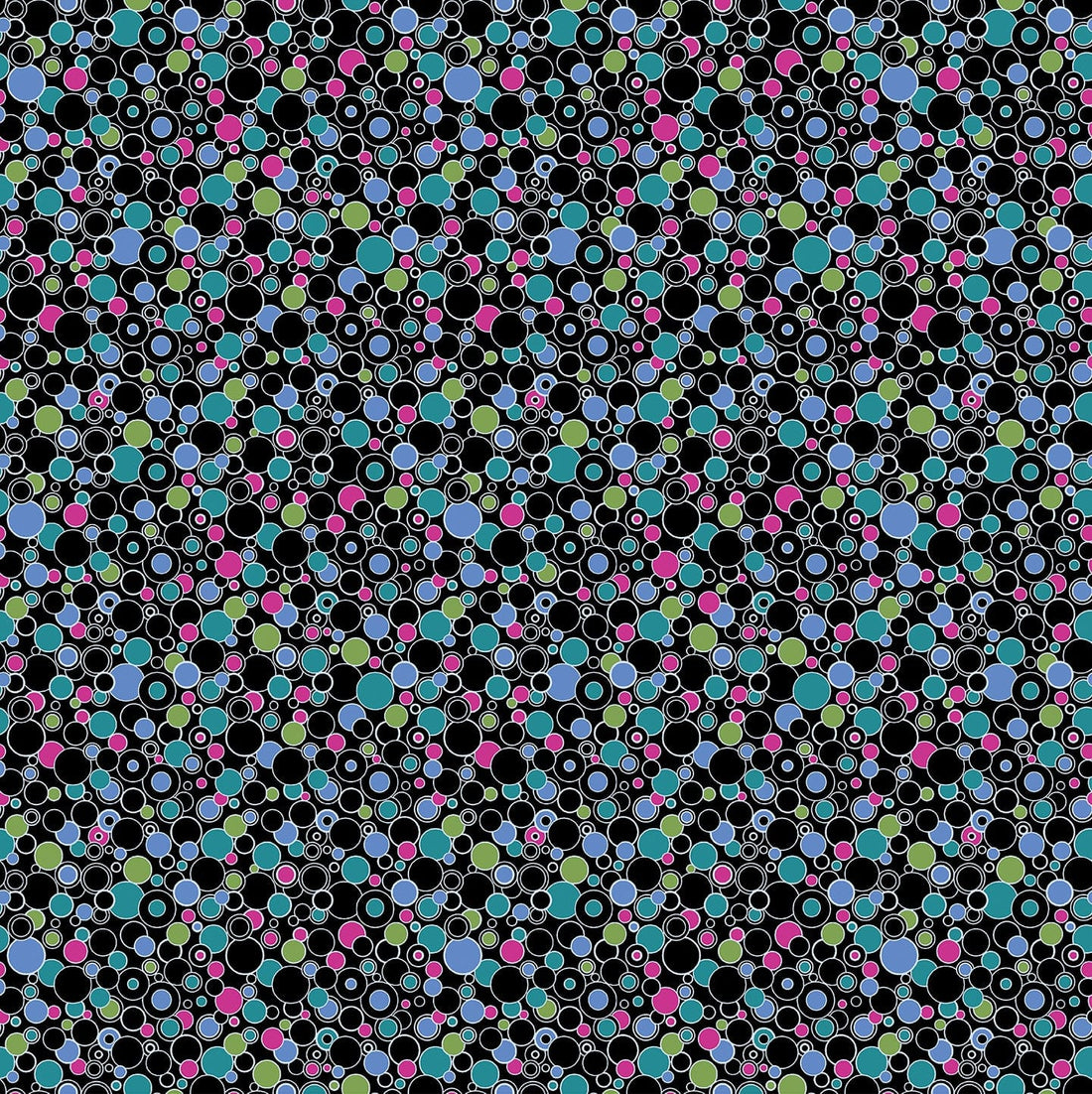 Multi-coloured Spots and Dots Benartex Fabric Benartex Cat's Meow - The Sewing Studio