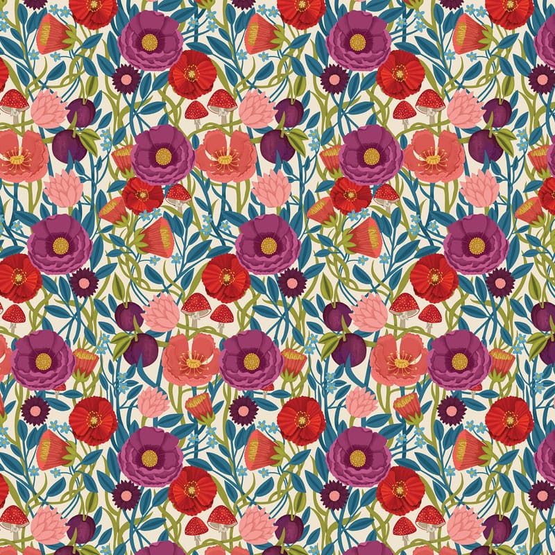 Multi-coloured Floral Benartex Fabric Benartex Mirrors - The Sewing Studio