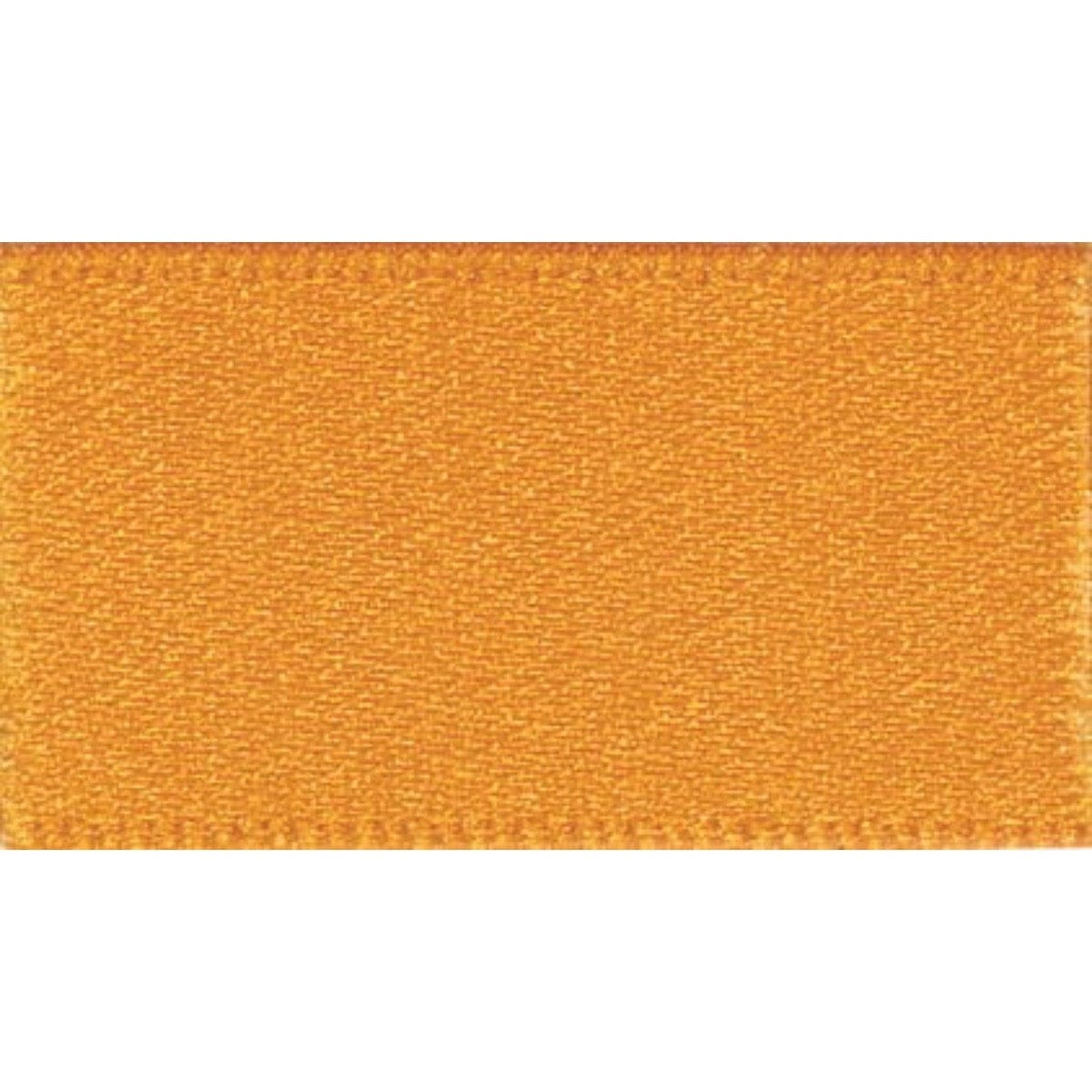 Berisfords Ribbon Double Faced Satin Marigold Orange: 35mm wide. Price per metre.  - The Sewing Studio