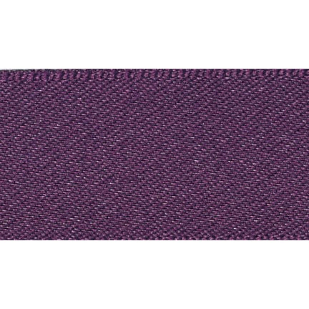 Berisfords Ribbon Double Faced Satin Ribbon: Blackberry Purple: 3mm wide. Price per metre.  - The Sewing Studio