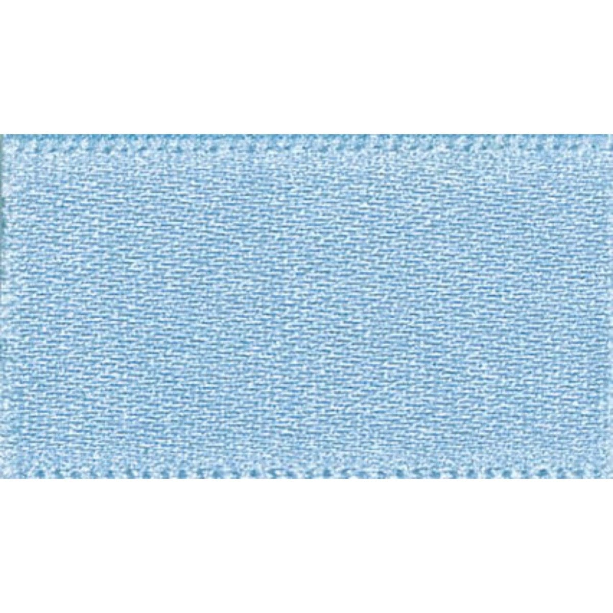 Berisfords Ribbon Double Faced Satin Ribbon Cornflower Blue: 3mm wide. Price per metre.  - The Sewing Studio
