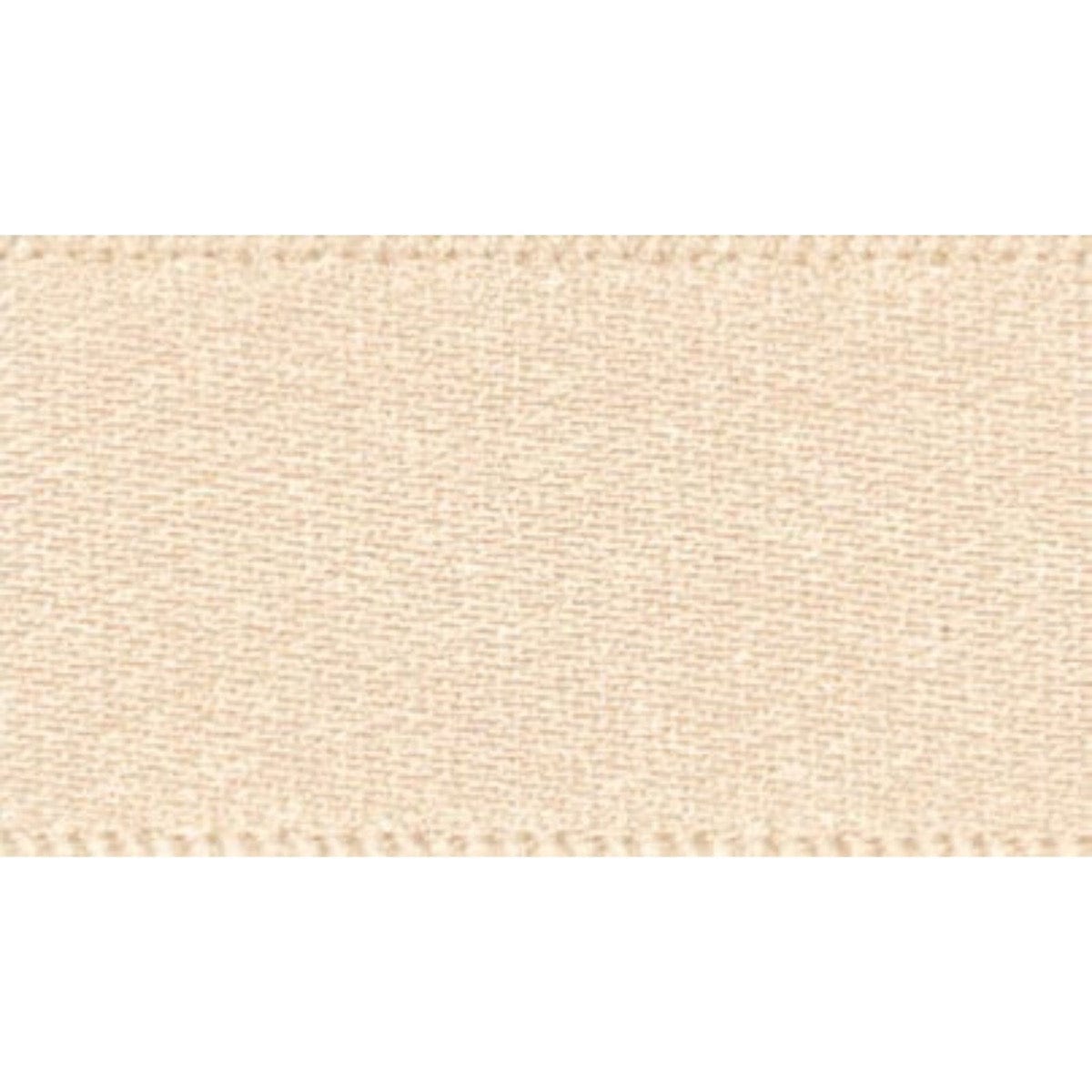 Berisfords Ribbon Double Faced Satin Ribbon Cream: 15mm wide. Price per metre.  - The Sewing Studio