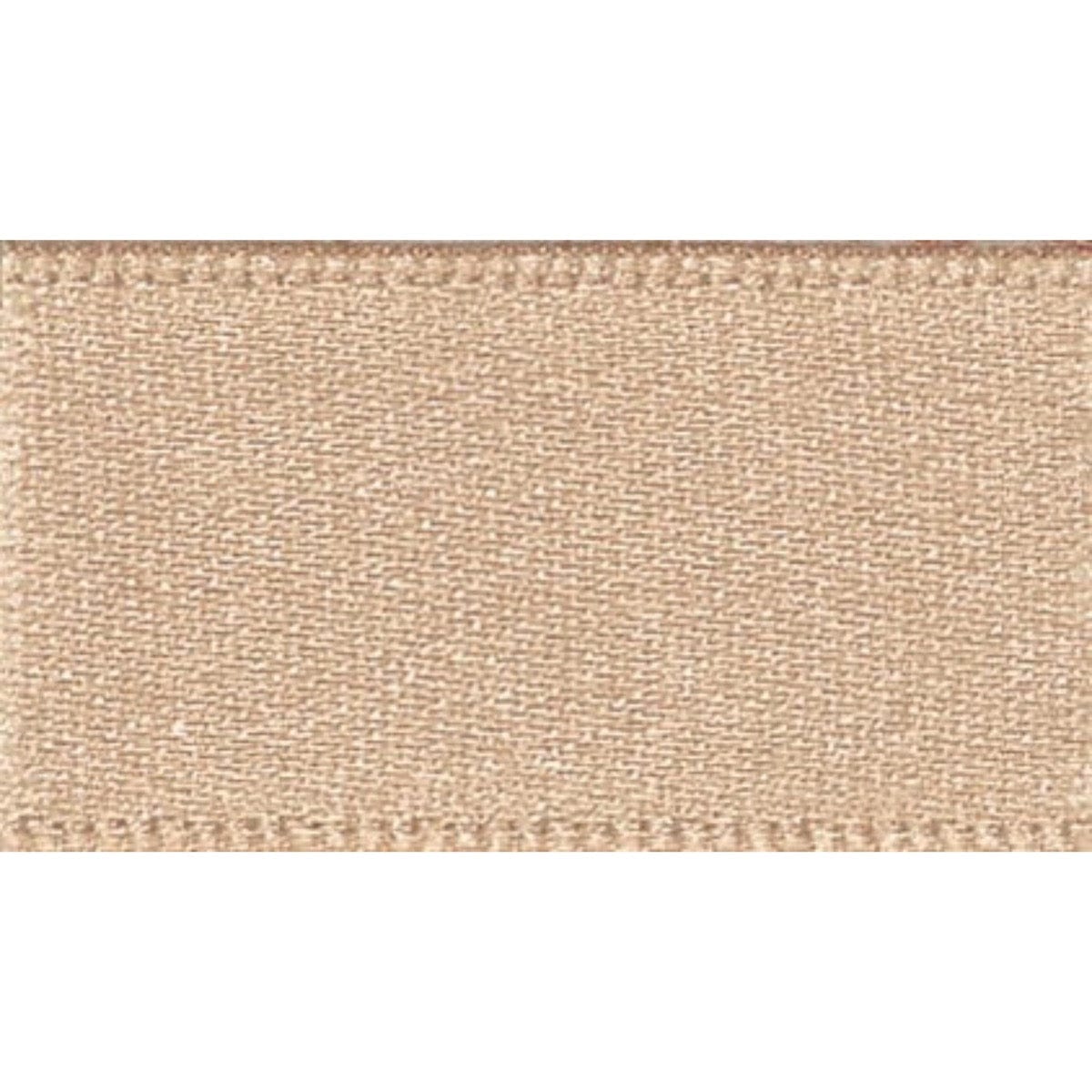 Berisfords Ribbon Double Faced Satin Ribbon: Ecru: 35mm wide. Price per metre.  - The Sewing Studio