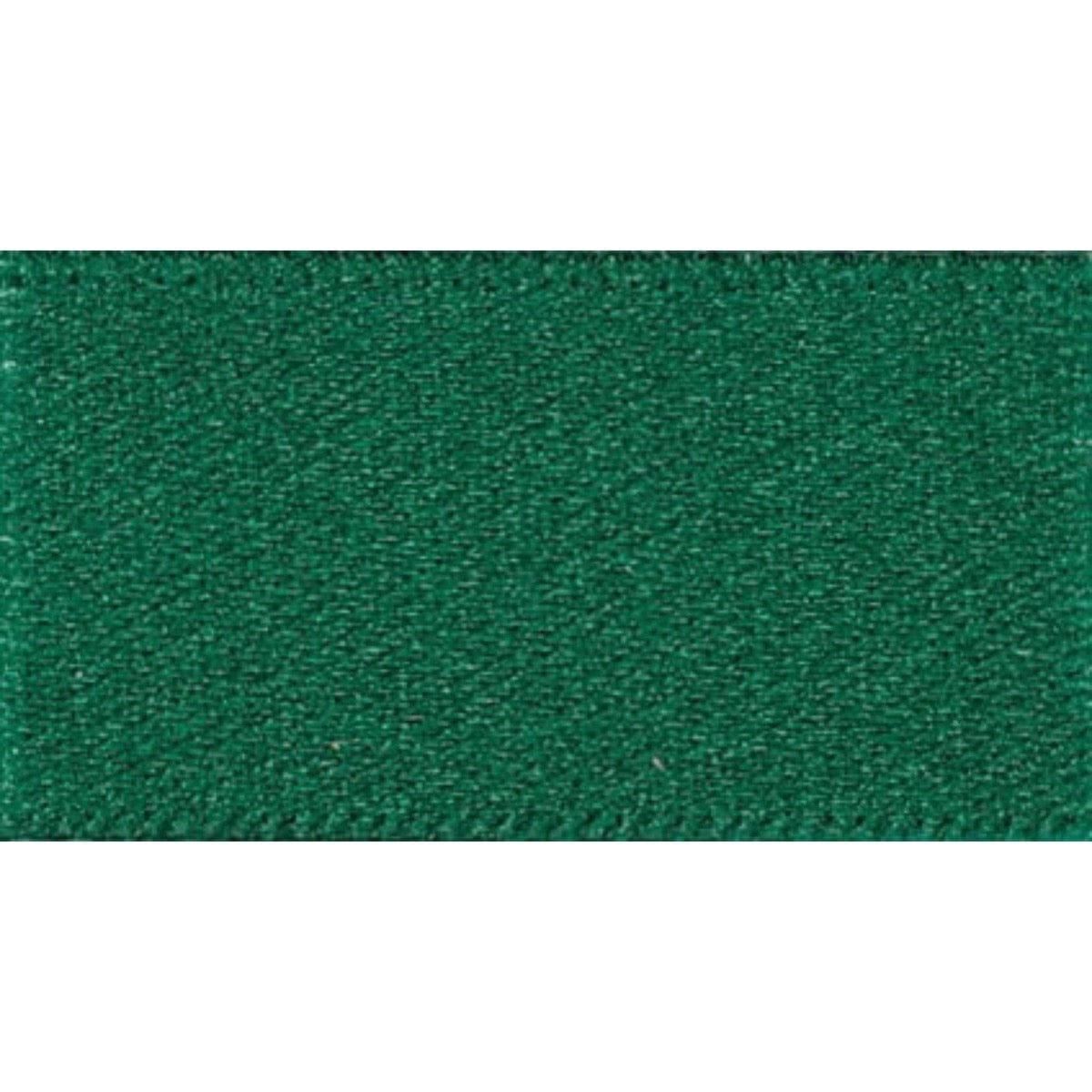 Berisfords Ribbon Double Faced Satin Ribbon Forest Green: 35mm wide. Price per metre.  - The Sewing Studio