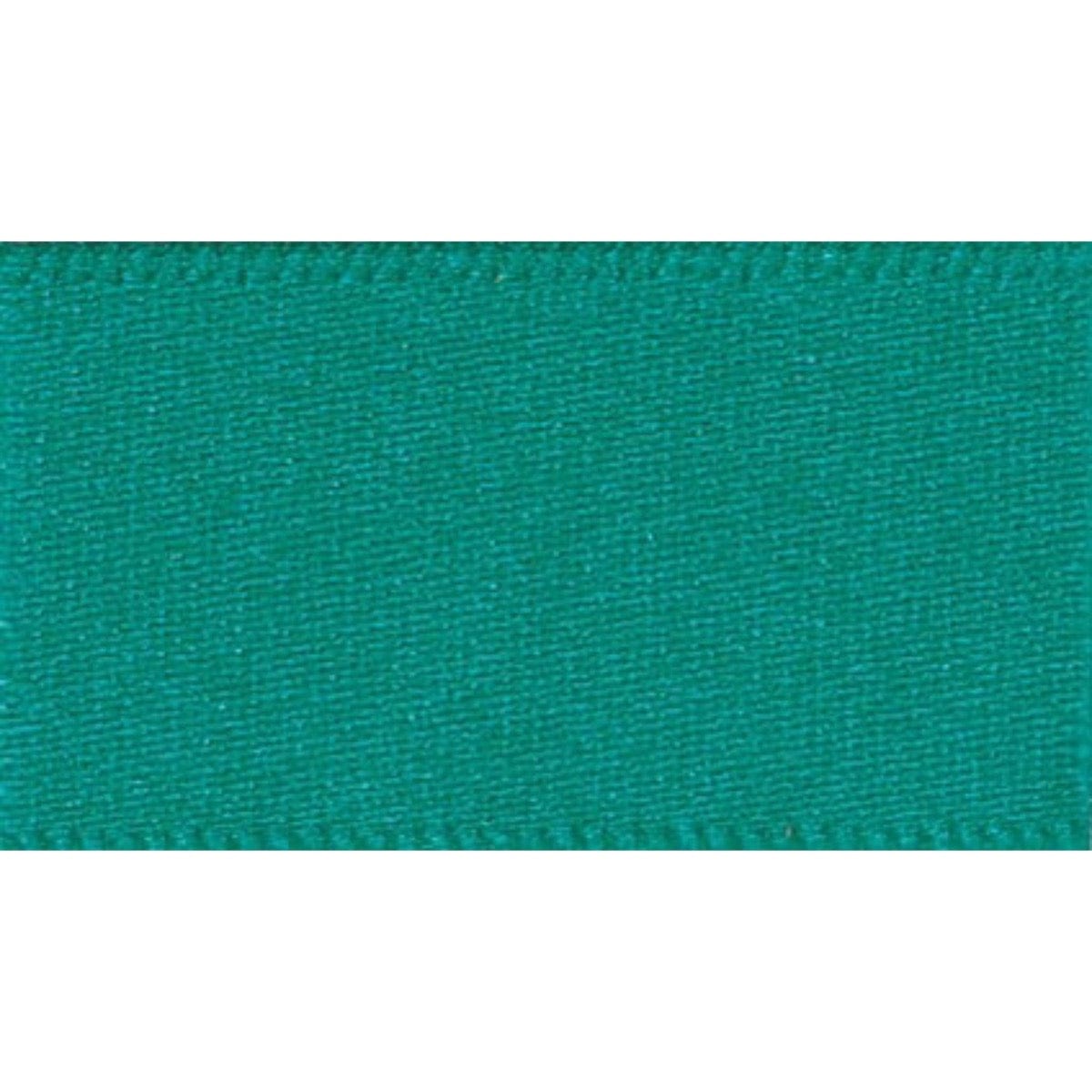 Berisfords Ribbon Double Faced Satin Ribbon Jade Green: 15mm wide. Price per metre.  - The Sewing Studio