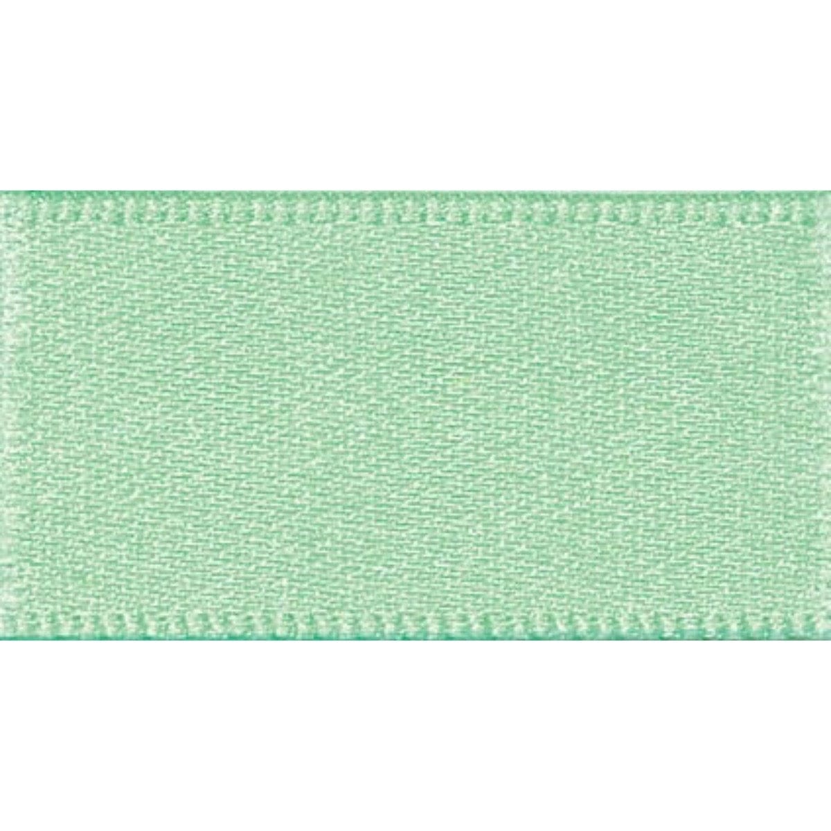 Berisfords Ribbon Double Faced Satin Ribbon: Mint Green: 3mm wide. Price per metre.  - The Sewing Studio