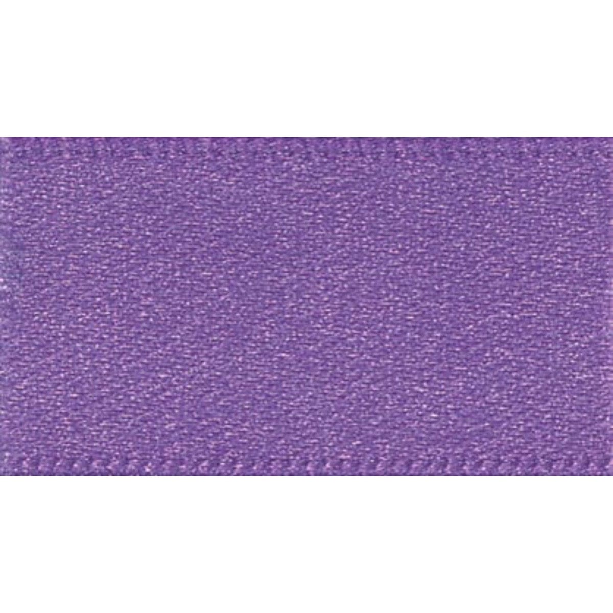 Berisfords Ribbon Double Faced Satin Ribbon Purple: 25mm wide. Price per metre.  - The Sewing Studio