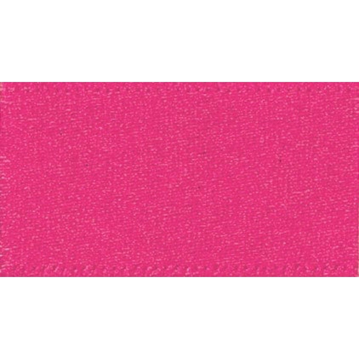 Berisfords Ribbon Double Faced Satin Ribbon Shocking Pink: 35mm wide. Price per metre.  - The Sewing Studio