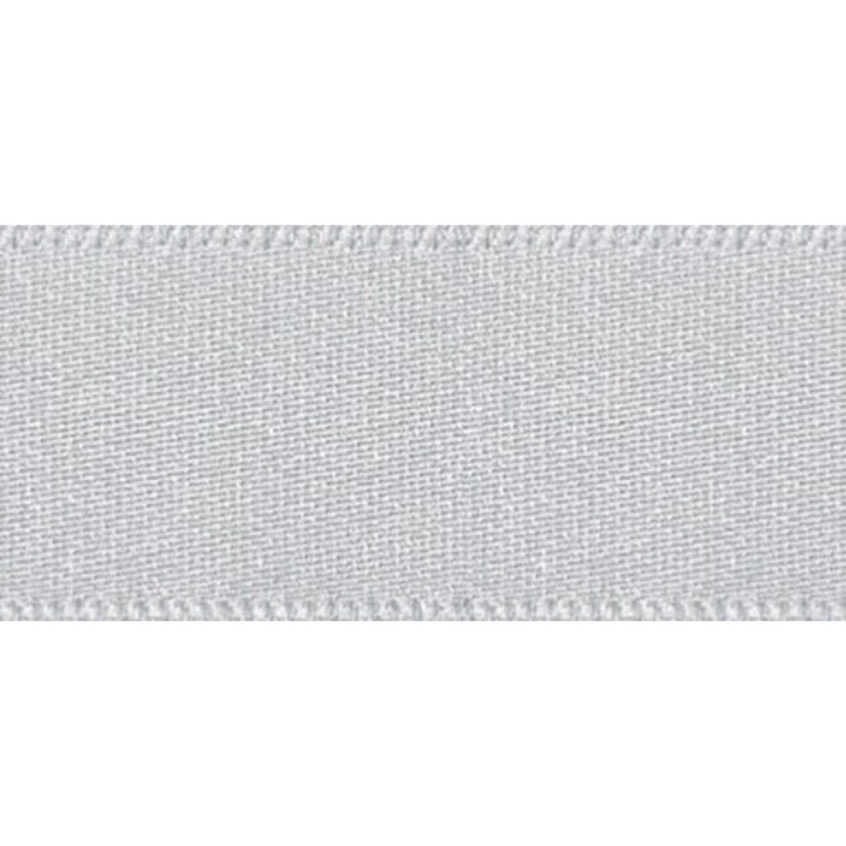 Berisfords Ribbon Double Faced Satin Ribbon Silver Grey: 15mm Wide. Price per metre.  - The Sewing Studio