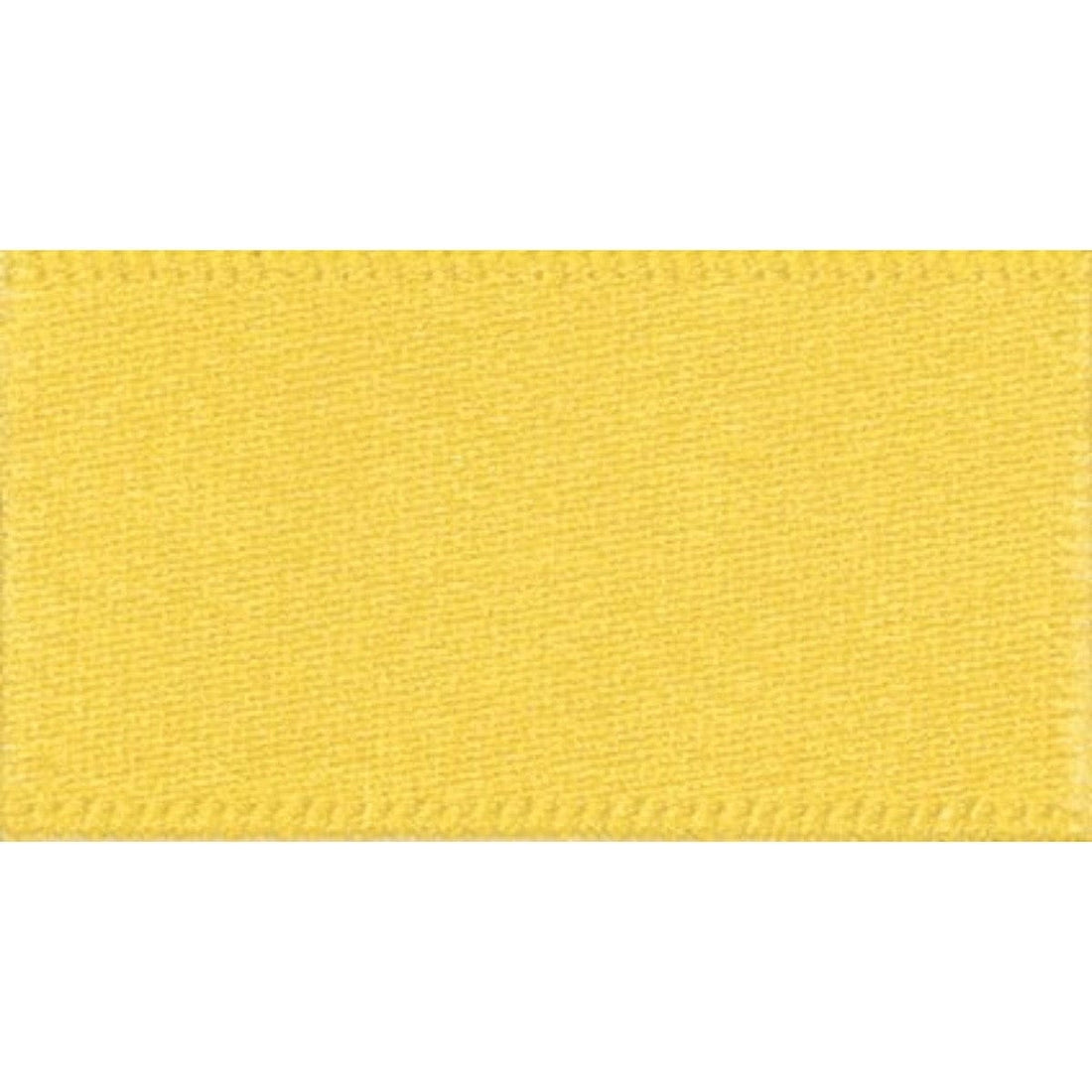 Berisfords Ribbon Double Faced Satin Ribbon Yellow: 35mm wide. Price per metre.  - The Sewing Studio