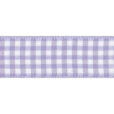 Berisfords Ribbon Gingham Ribbon: Orchid Purple: 15mm wide. Price per metre.  - The Sewing Studio for sale UK - The Sewing Studio