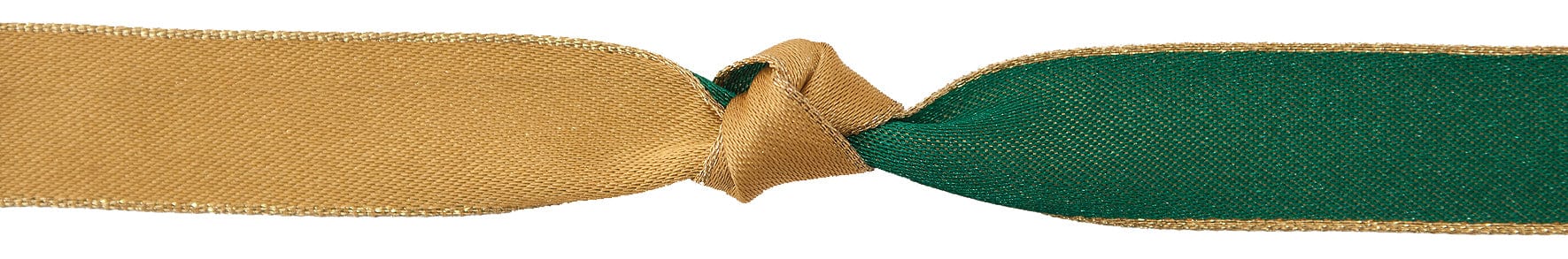 Berisfords Ribbon Majesty Ribbon Hunter Green Gold With Metallic Edge 25mm Wide  - The Sewing Studio