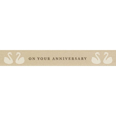 Berisfords Ribbon On Your Anniversary Ribbon: 15mm wide. Price per metre.  - The Sewing Studio for sale UK - The Sewing Studio