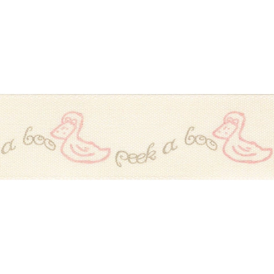 Berisfords Ribbon Peek-A-Boo Ribbon: 25mm wide: Pink Ducks. Price per metre.  - The Sewing Studio