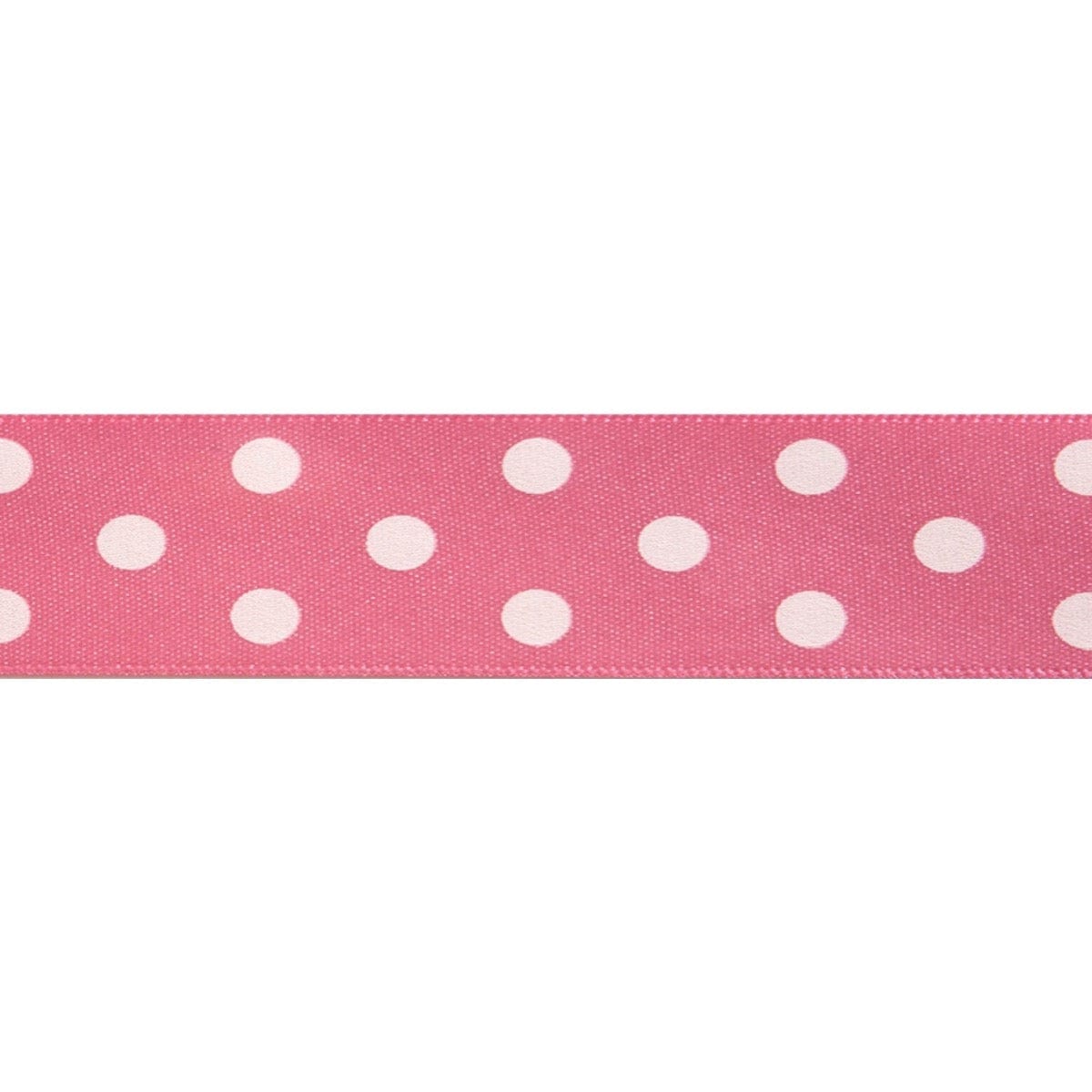 Berisfords Ribbon Polka Dot Ribbon: 25mm wide: Hot Pink. Price per metre.  - The Sewing Studio