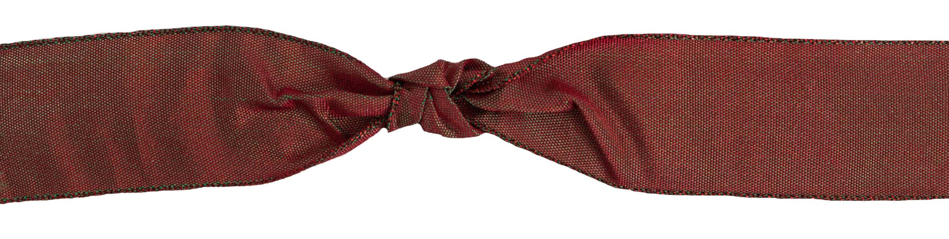 Berisfords Ribbon Radiance Ribbon Two Tone Shot Taffeta Metallic Edge Scarlet Green 25mm Wide  - The Sewing Studio