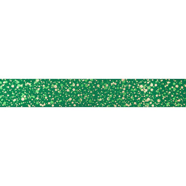 Berisfords Ribbon Sparkler Ribbon Hunter Green With Gold Metallic 25mm Wide  - The Sewing Studio for sale UK - The Sewing Studio