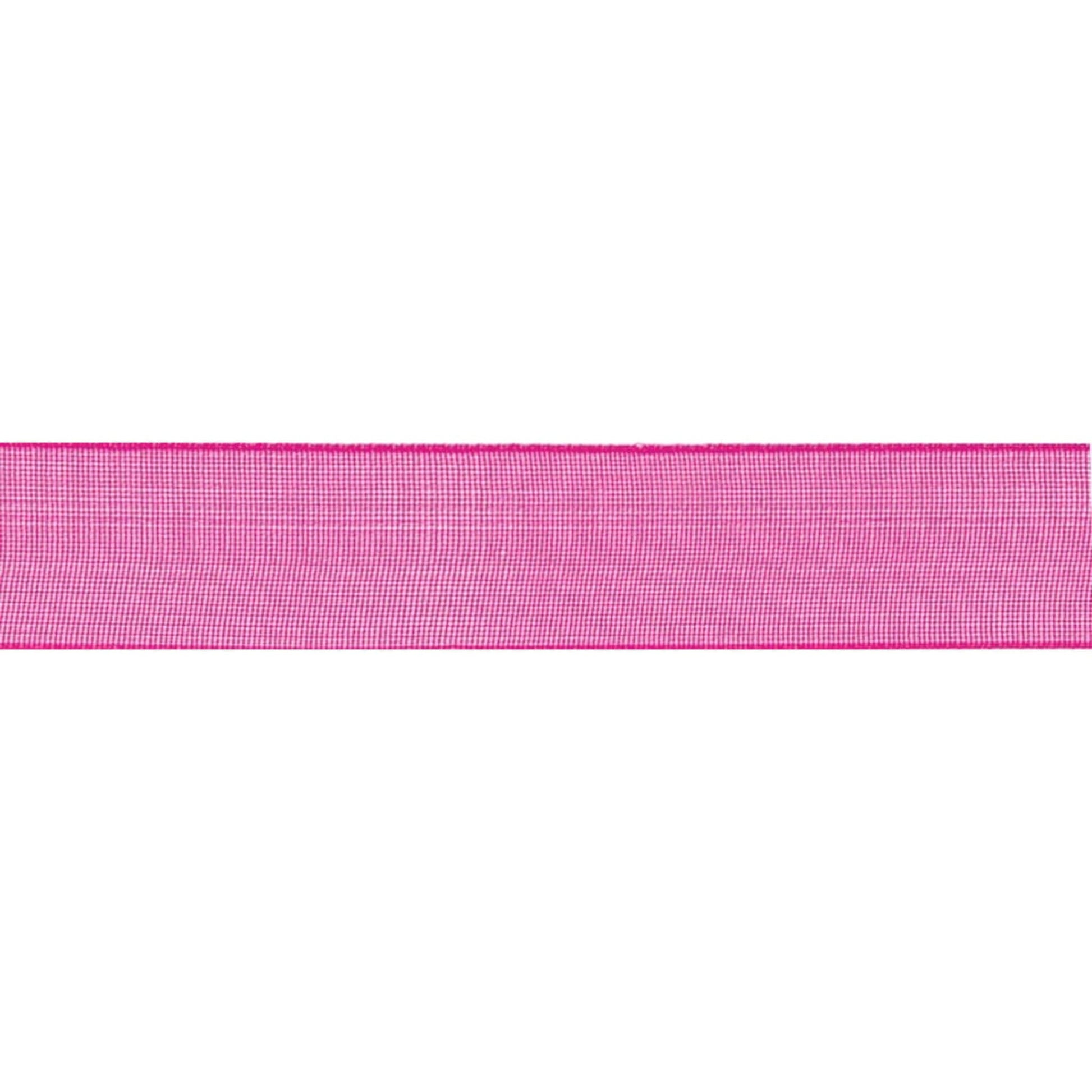 Berisfords Ribbon Super Sheer Ribbon: 15mm: Shocking Pink. Price per metre.  - The Sewing Studio