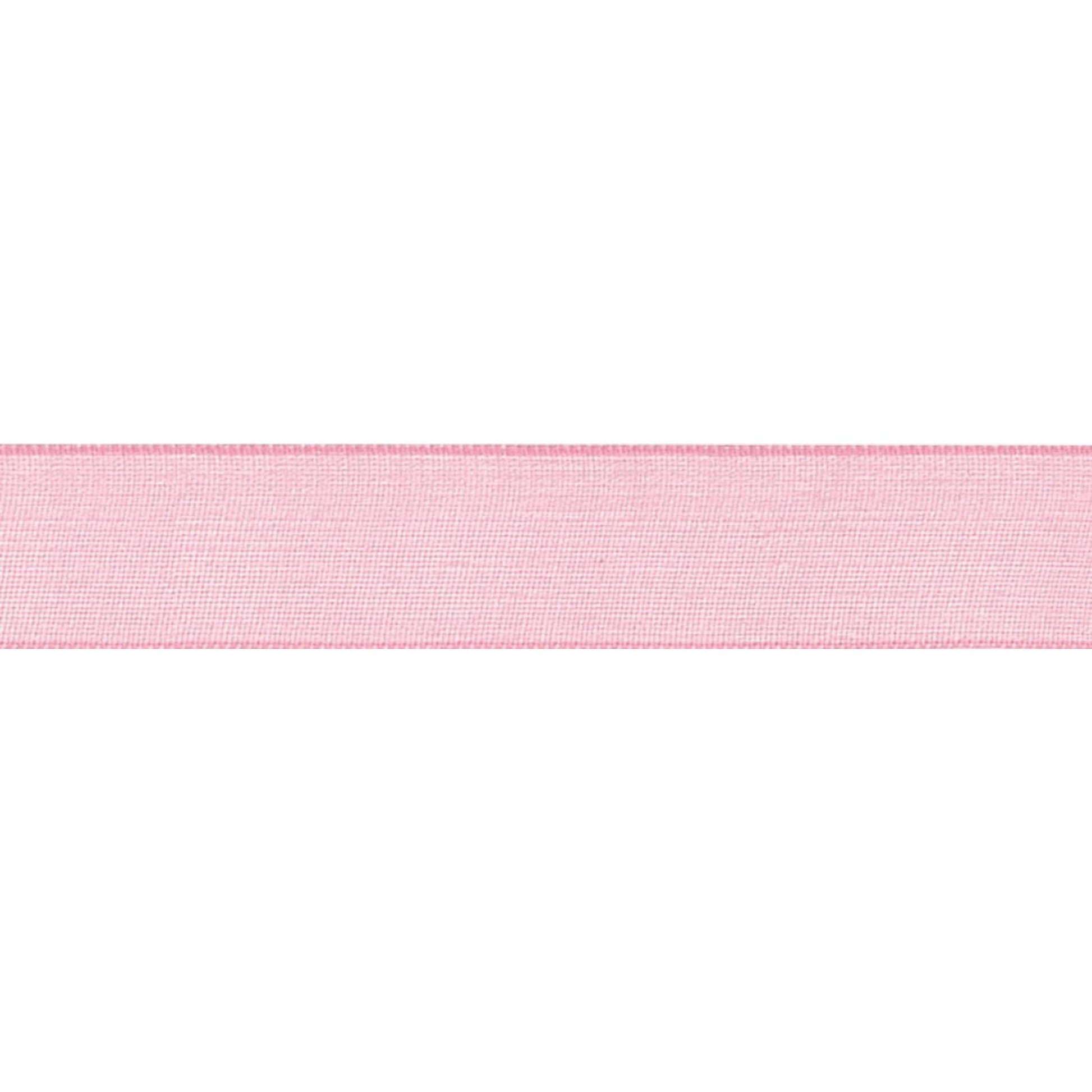 Berisfords Ribbon Super Sheer Ribbon: 25mm: Pink. Price per metre.  - The Sewing Studio