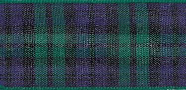 Berisfords Ribbon Woven Tartan Ribbon: 16mm wide: Black Watch. Price per metre.  - The Sewing Studio for sale UK - The Sewing Studio