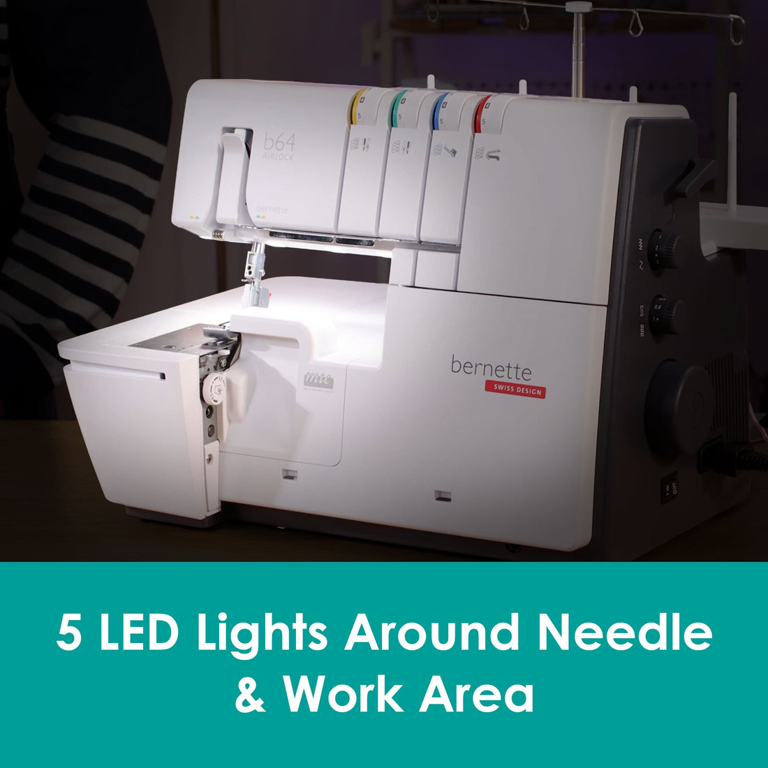 Bernette Sewing Machines Bernette B64 Airlock Overlocker Machine  - The Sewing Studio