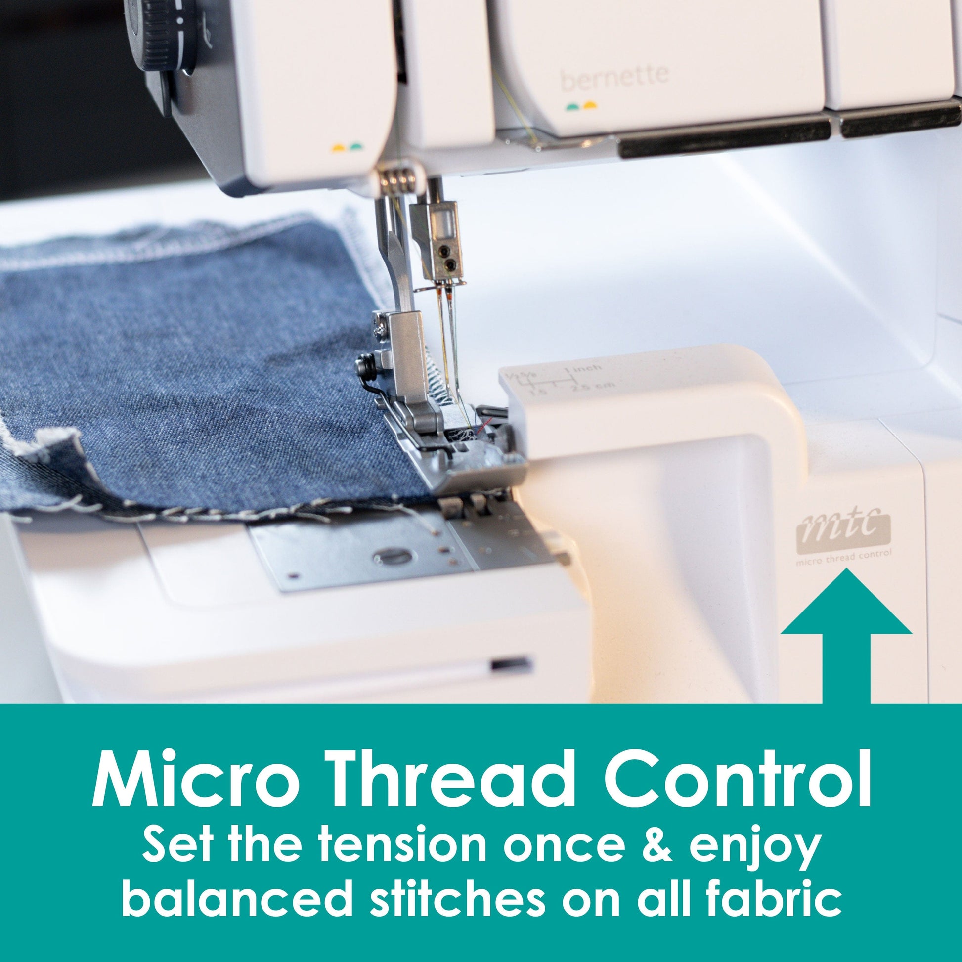 Bernette Sewing Machines Bernette B64 Airlock Overlocker Machine  - The Sewing Studio