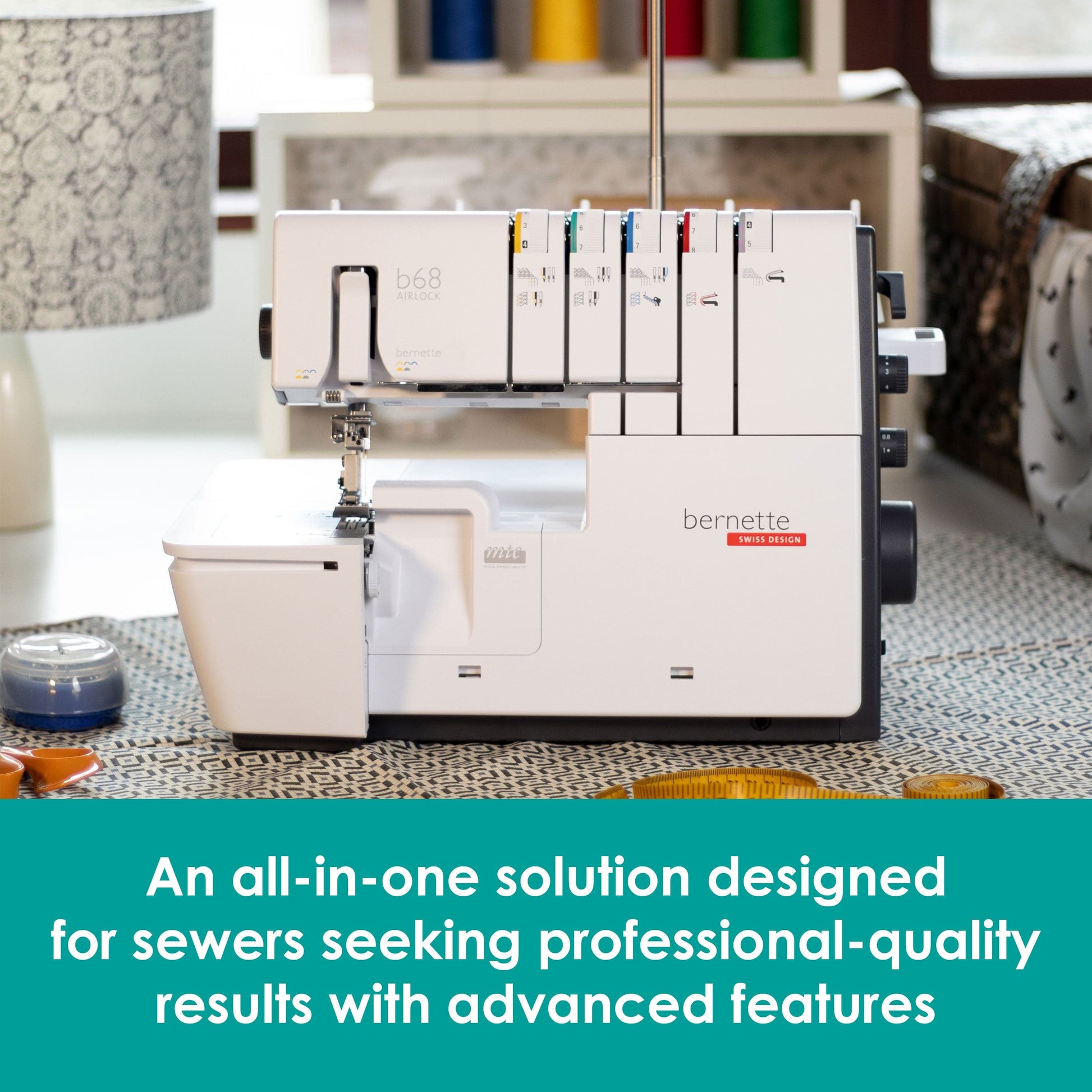 Bernette Sewing Machines Bernette B68 Airlock Overlocker & Coverstitch Machine  - The Sewing Studio