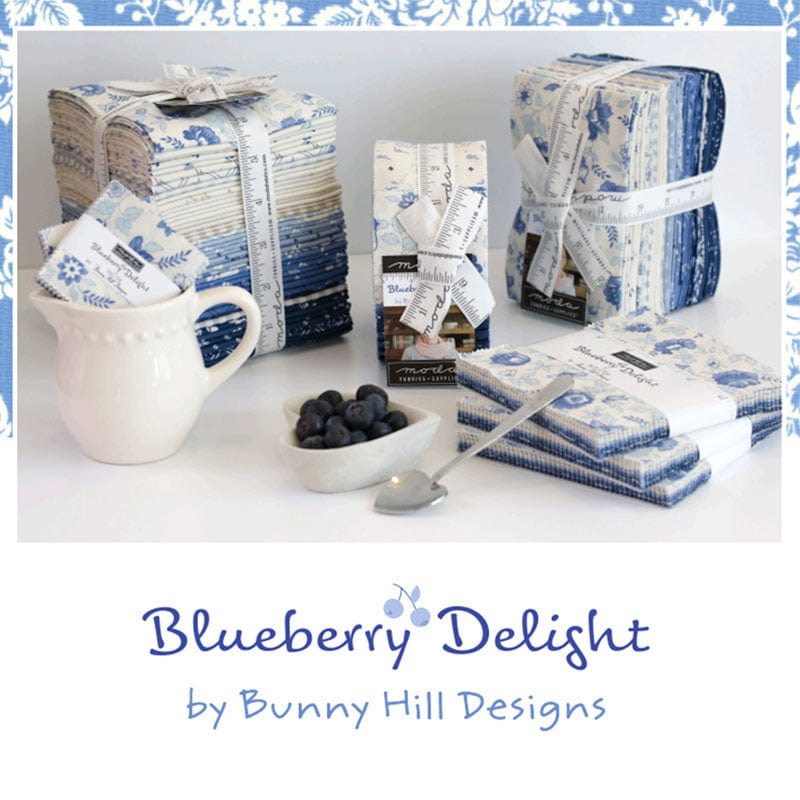 Moda Blueberry Delight Berry Ticking Cream Cornflo 3037-13 Lifestyle Image