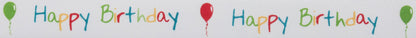 Bowtique Ribbon Happy Birthday Satin Ribbon: 15mm Wide  - The Sewing Studio