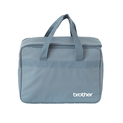 Blue bag with 'brother' branding on a white background